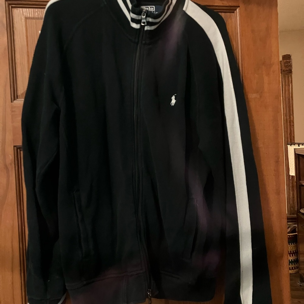 Ralph Lauren Black and White Zip Up Sweater